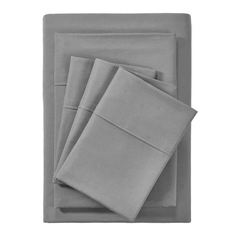 Bamboo 2000 Count Sheet Set with SnugGrip - Charcoal Grey
