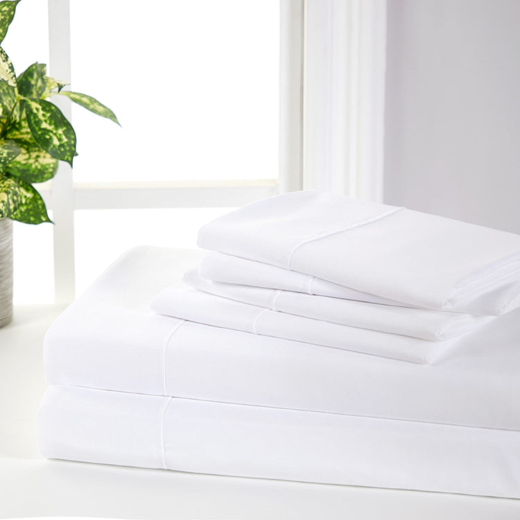 Bamboo 2000 Count Sheet Set with SnugGrip - White