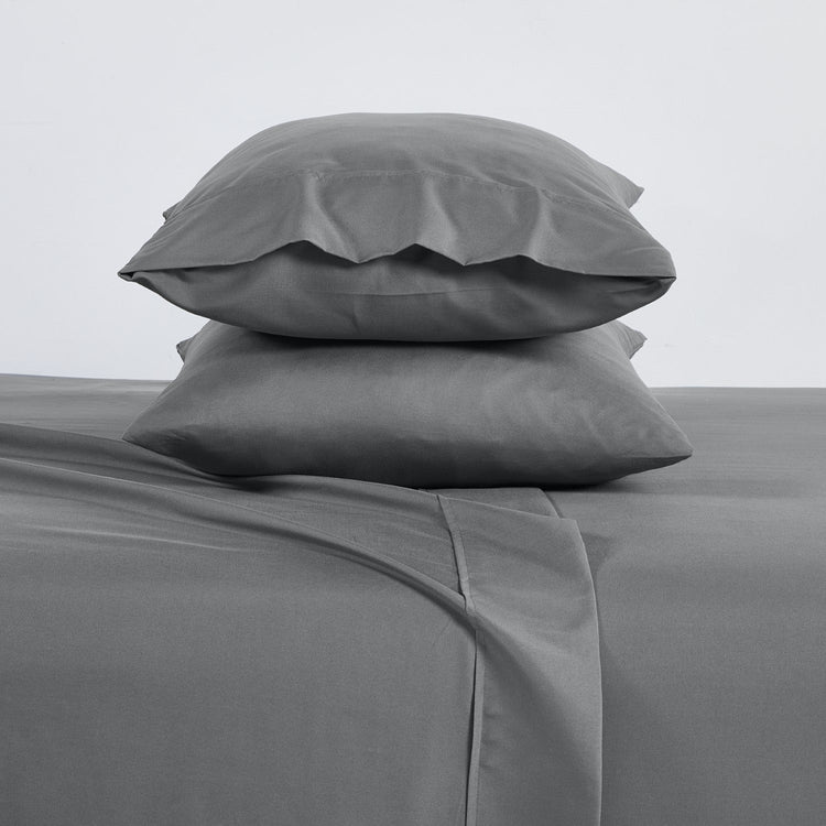Bamboo 2000 Count Sheet Set with SnugGrip - Charcoal Grey