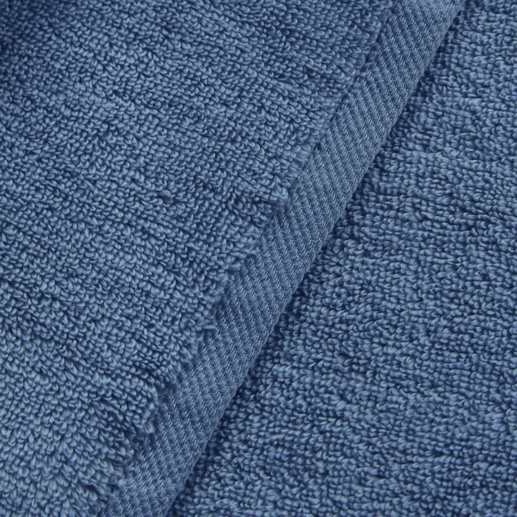 Close-up of blue textured fabric