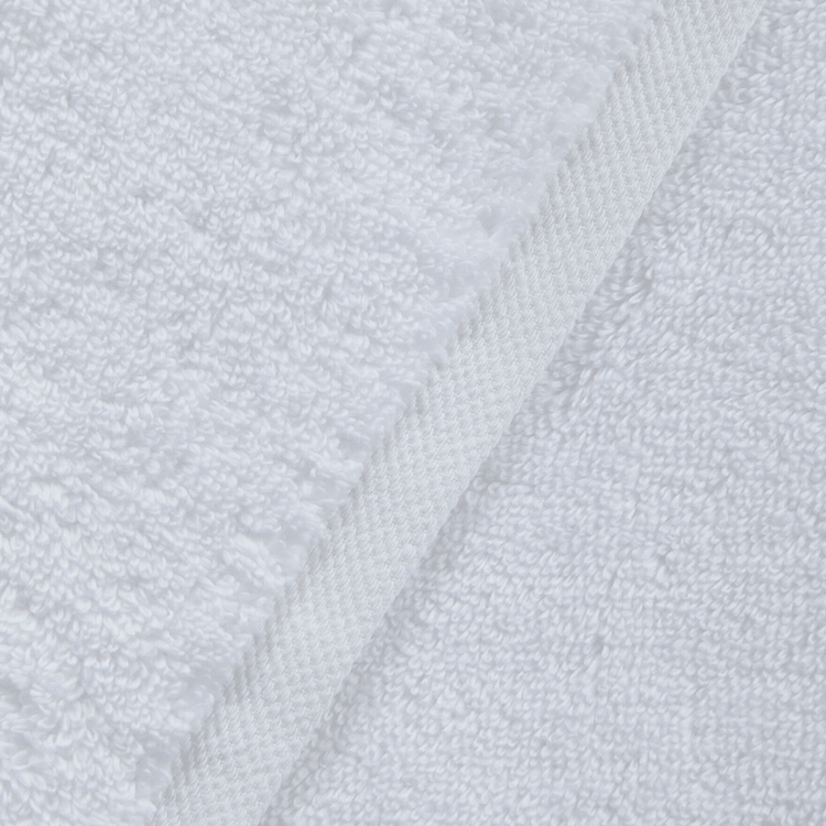 Close-up of textured light gray fabric