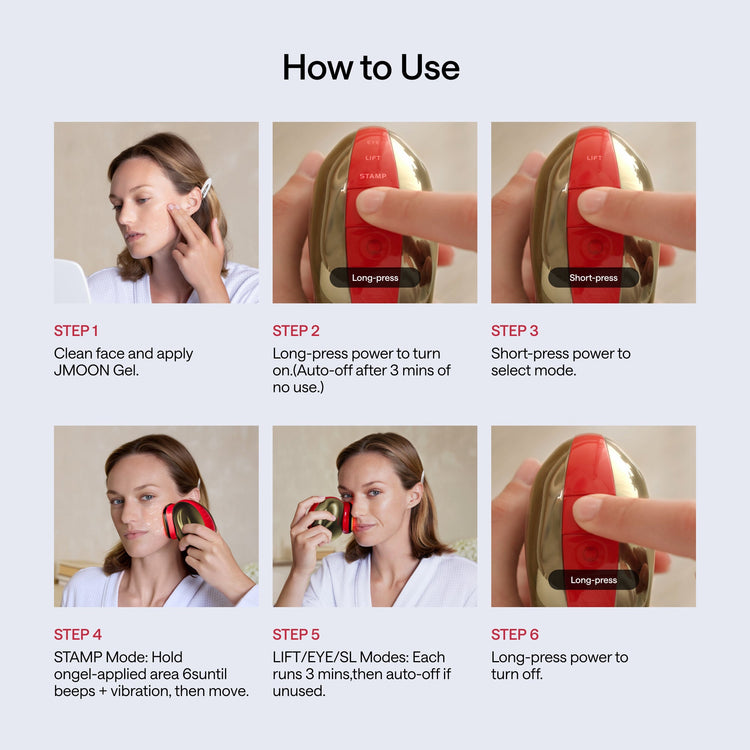 Instructions on how to use a device with images and text
