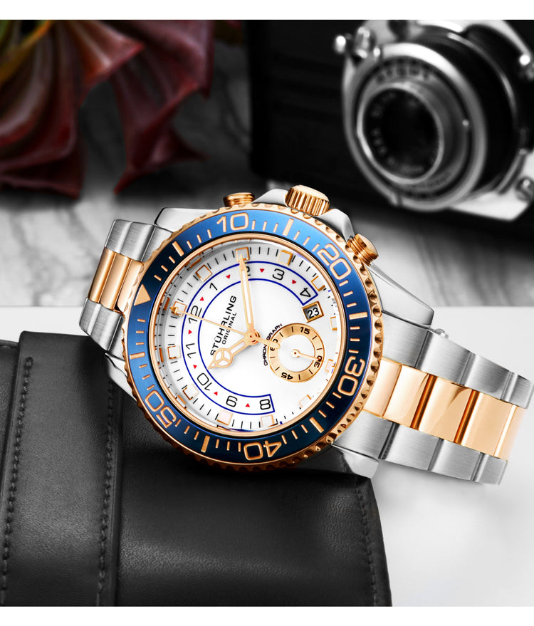 Brigadier Quartz Chronograph 42mm Diver With Stainless Steel Deployant Buckle