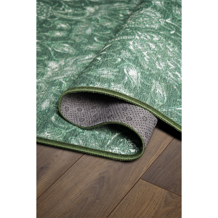Kalini Floral Green Washable Rug