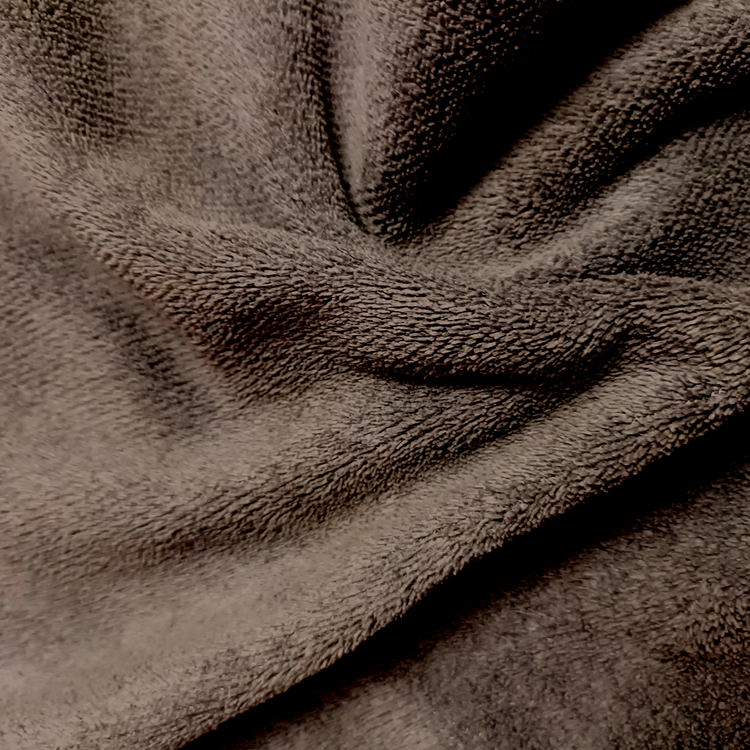 Close-up of brown textured fabric