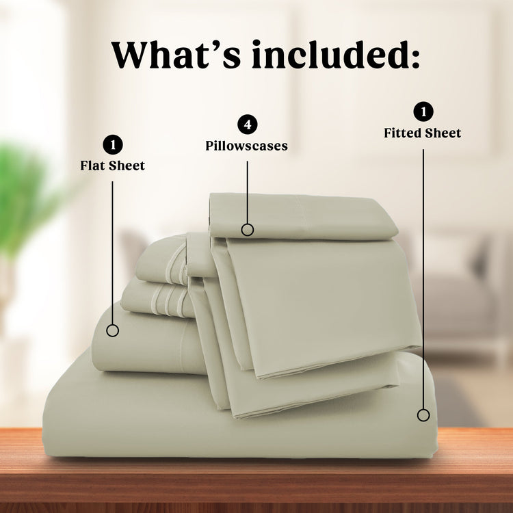 1800 Series Premium Sheets Set - Taupe