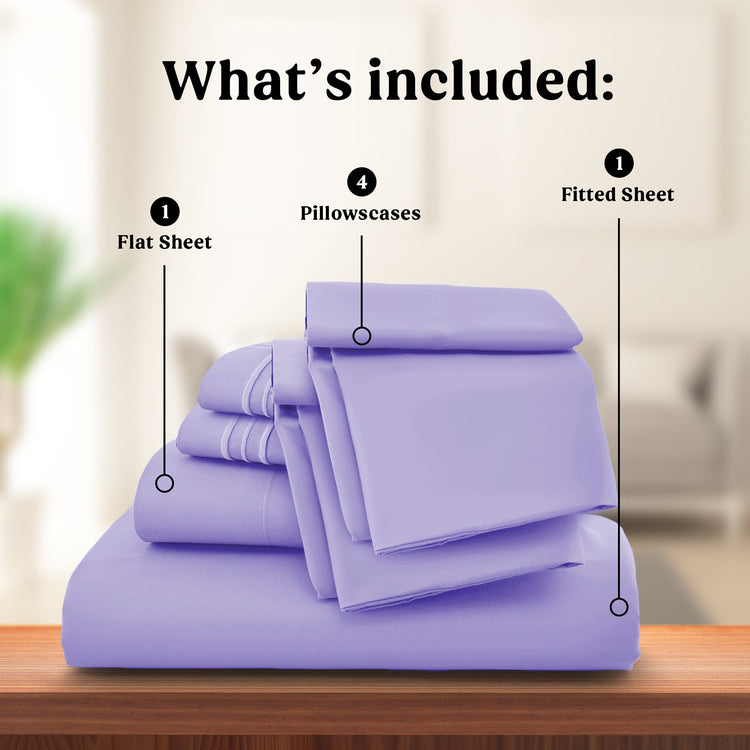 1800 Series Premium Sheets Set - Lavender