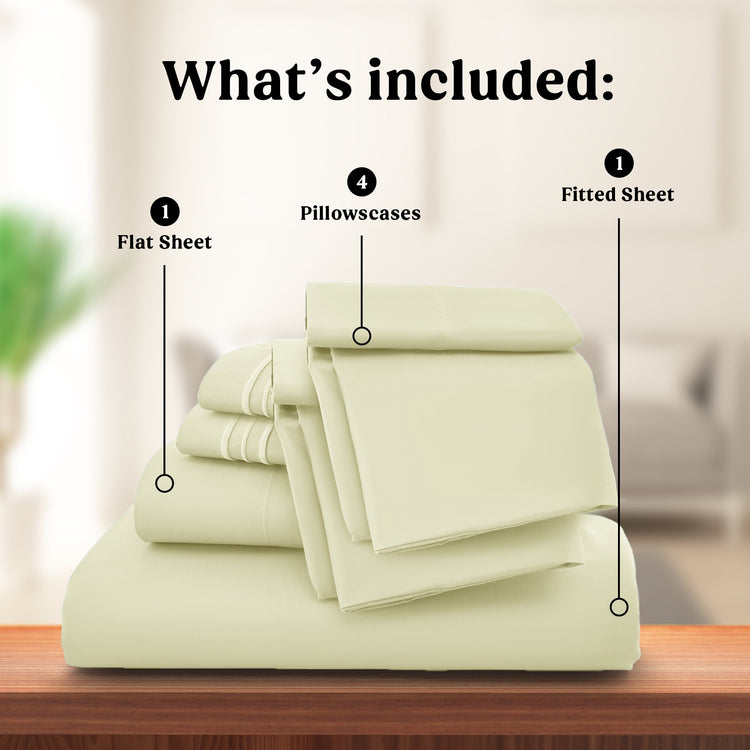 1800 Series Premium Sheets Set - Vanilla