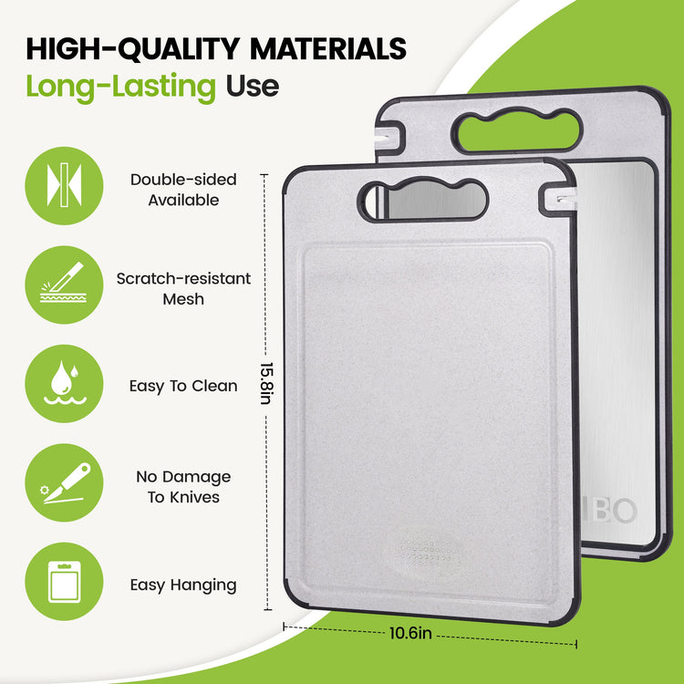 ID card holder with features listed on a green background