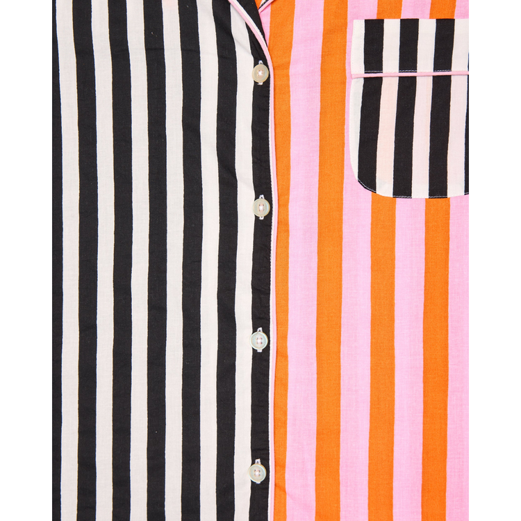 Showtime Stripes - Short Sleeve Top & Cropped Pants Set - Skeleton Candy