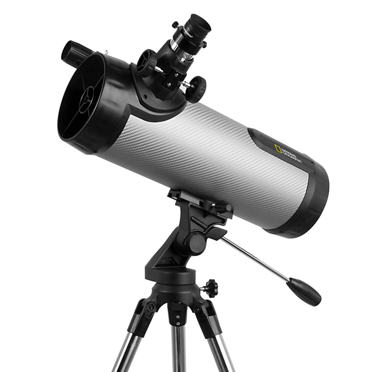 Telescope on a white background with National Geographic logo