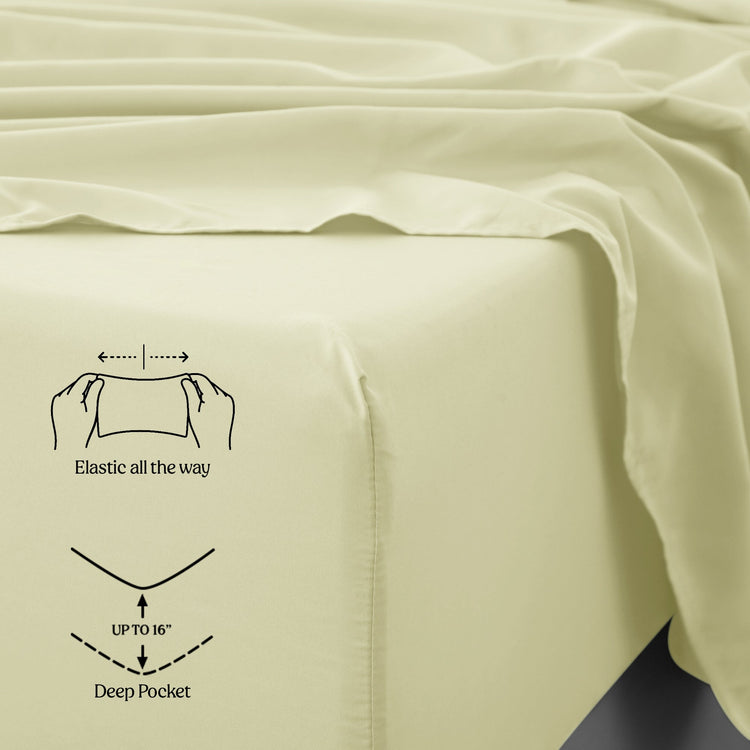 1800 Series Premium Sheets Set - Vanilla