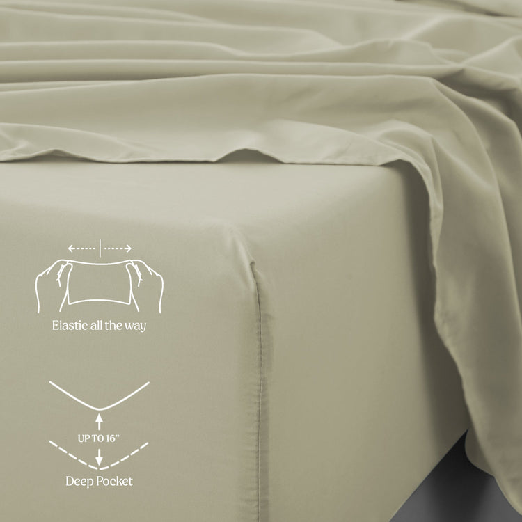 1800 Series Premium Sheets Set - Taupe