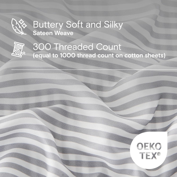 Organic Bamboo Sheet Set - Stripe