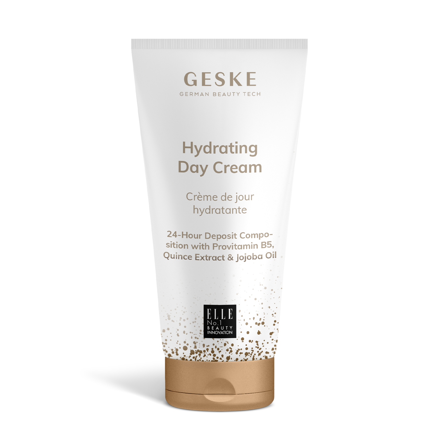 Geske Hydrating Day Cream tube on a white background