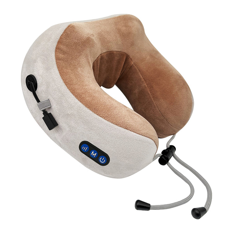 Neck pillow with massage function on a white background