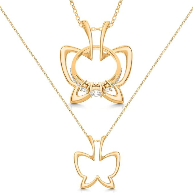 Patented Ring Holder Necklace - .925 Gold Plated