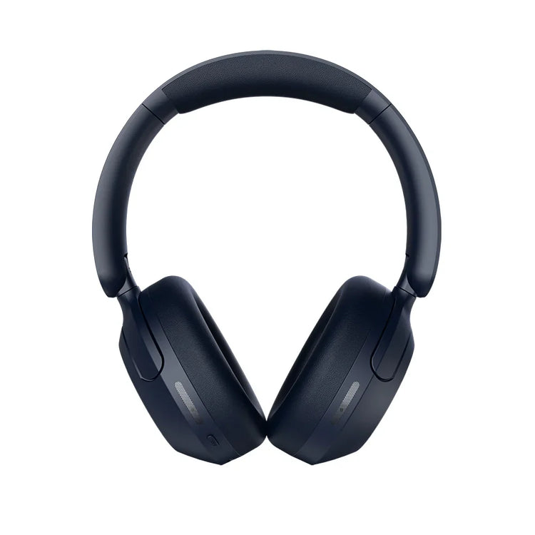 Black over-ear headphones on a white background