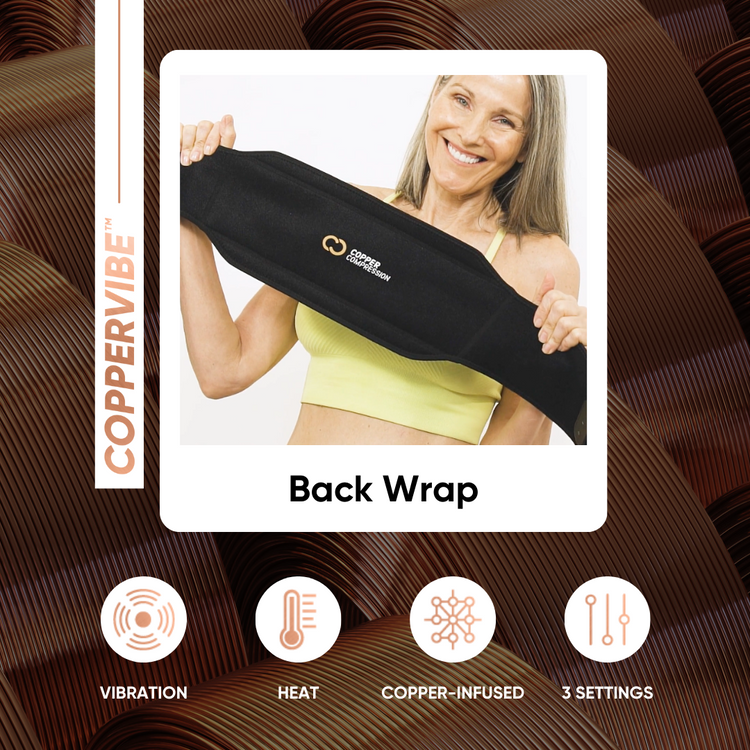 CopperVibe Vibration + Heat Therapy Back Wrap