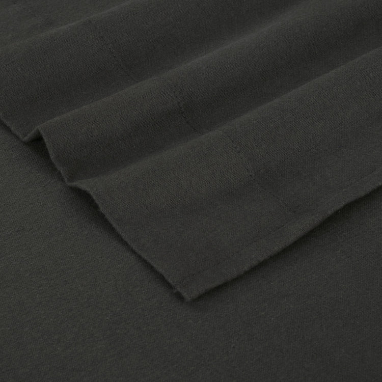 Dark gray fabric with a subtle texture on a matching background