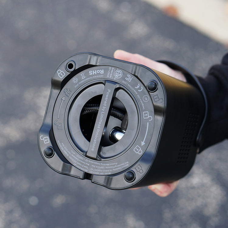 NeverGoFlat - Portable Air Compressor, Power Bank & Flashlight