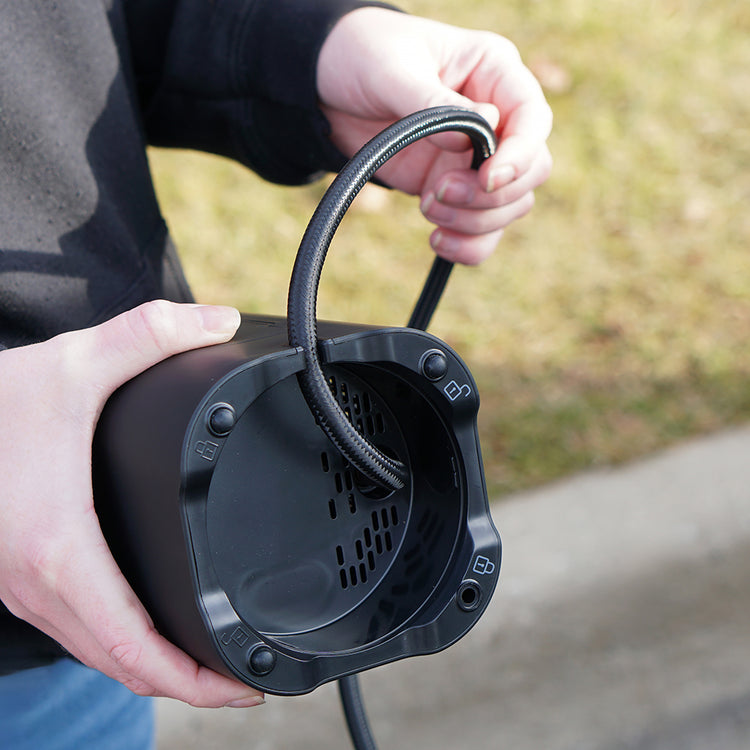 NeverGoFlat - Portable Air Compressor, Power Bank & Flashlight