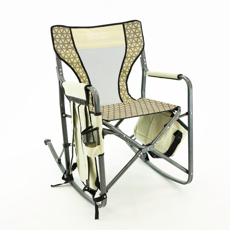 SPECIAL OFFER Folding Rocking Chair with Ice Box Cooler - Earth Diamond