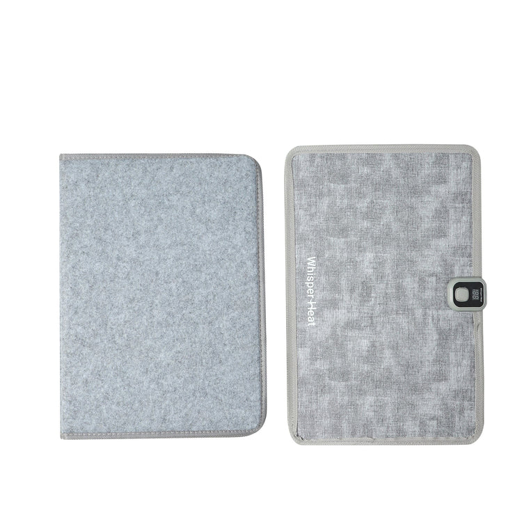 Two gray fabric cases with a brand logo on a white background