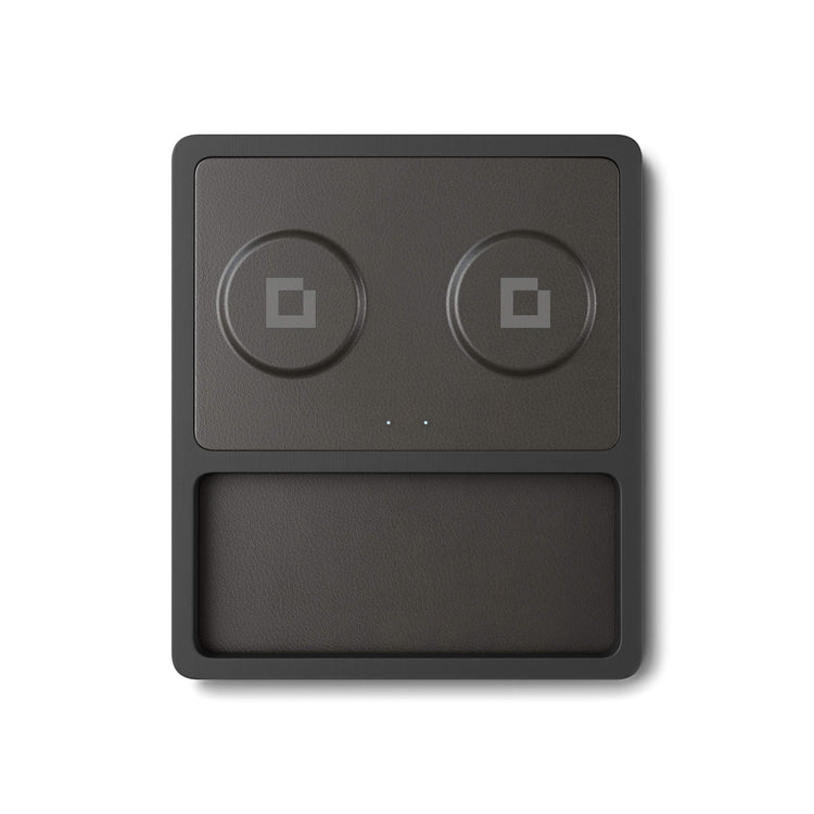 DUO TRAY Black - 2-in-1 MagSafe Midnight Black Wireless Charger with USB-C and A Ports Support