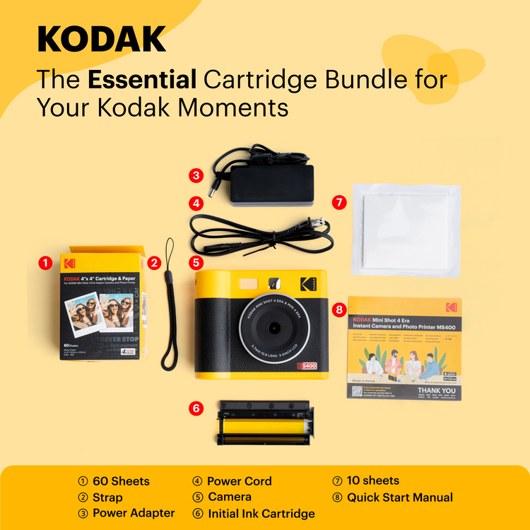 Kodak Essential Cartridge Bundle on a yellow background