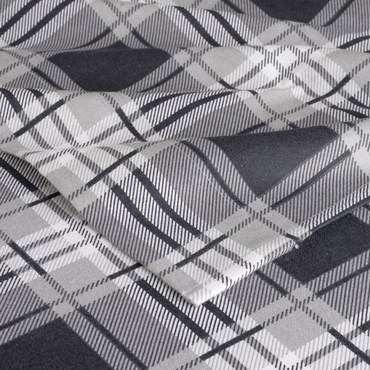 Kathy Ireland 100% Turkish Cotton Flannel Sheet Set - Eden Plaid