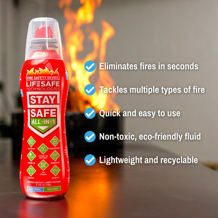 StaySafe All-in-1 Fire Safety Device - 3 Pack