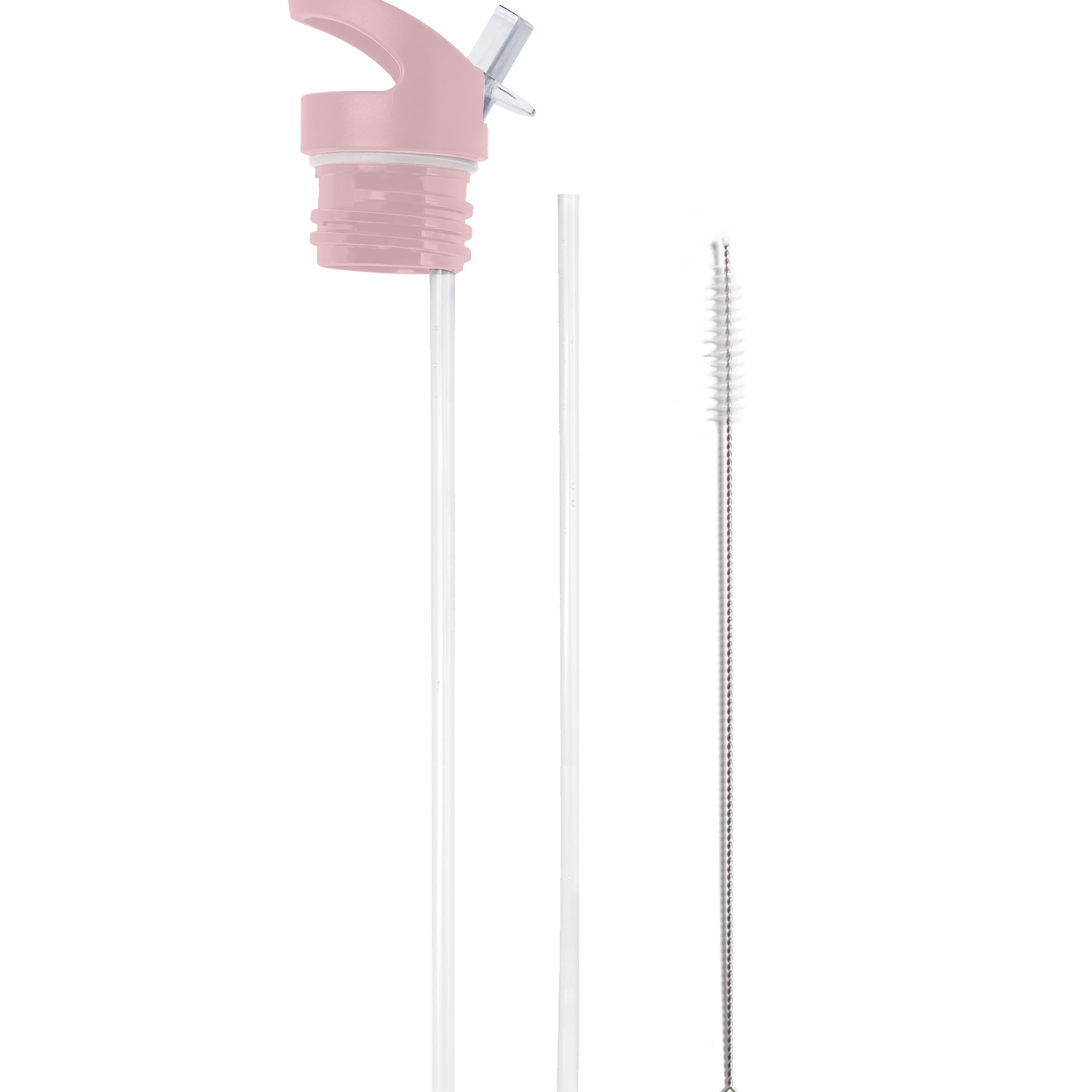 Flip ‘N’ Sip Lid Pink | 2 Straws + 1 Cleaner - My Bougie Bottle