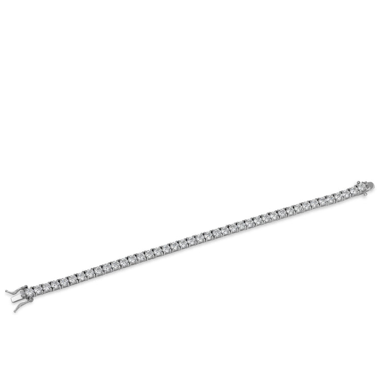 Ice by Jardin Sterling silver 4mm Round CZ Tennis Bracelet
