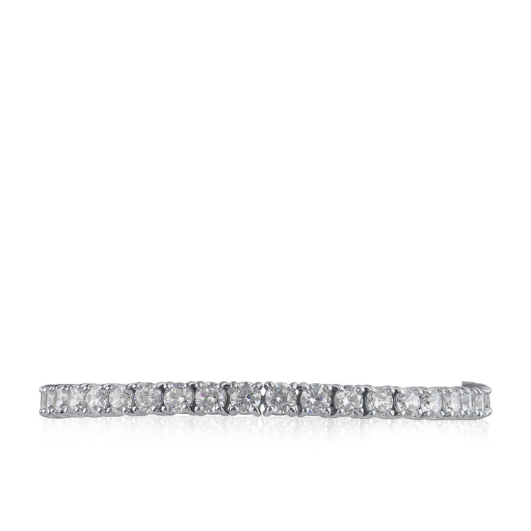 Ice by Jardin Sterling silver 4mm Round CZ Tennis Bracelet