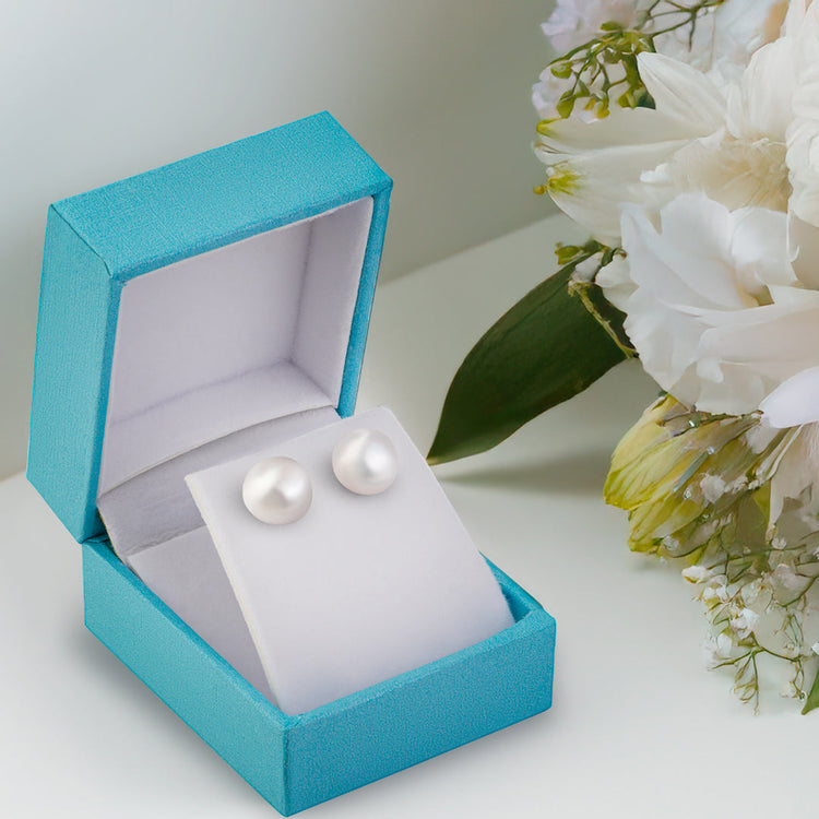 Ice by Jardin White cultured  Fresh Water Pearl