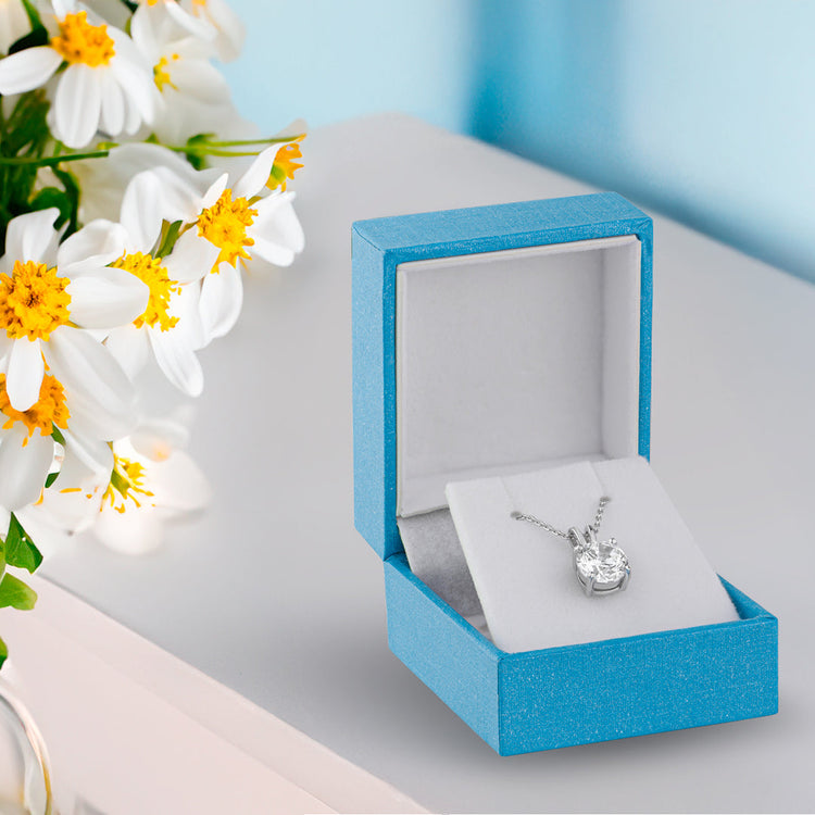 Ice by Jardin Sterling Silver Round CZ Pendant Necklace