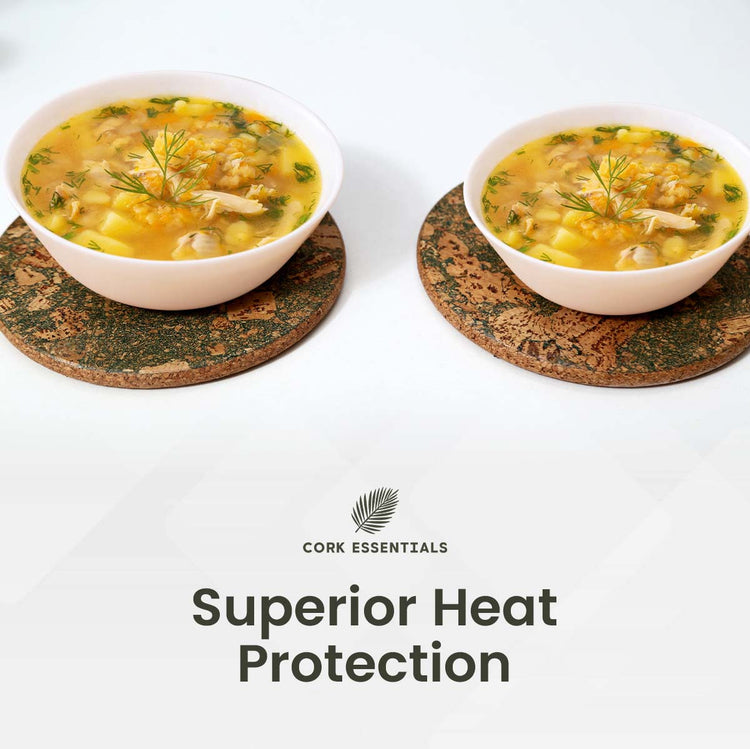 Round Trivets Olive Textured Set of 4