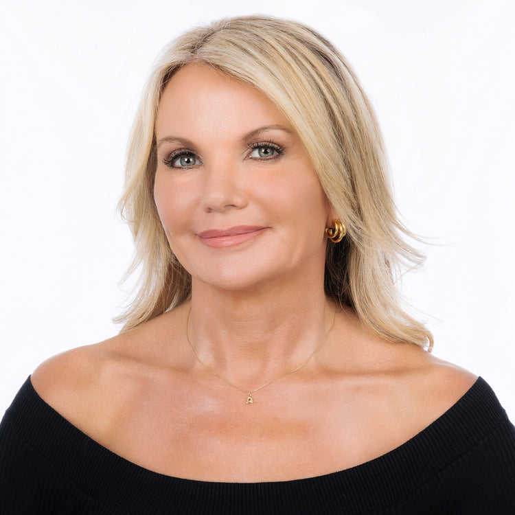 Baby Bubble Initial Necklace, Gold