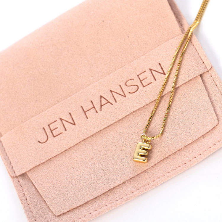 Baby Bubble Initial Necklace, Gold
