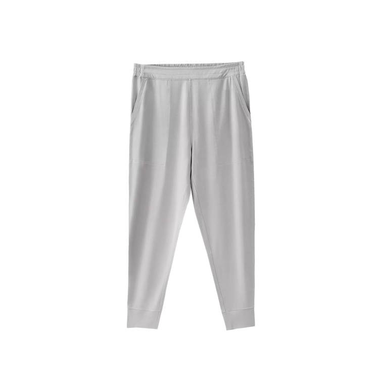Light gray pants on a white background