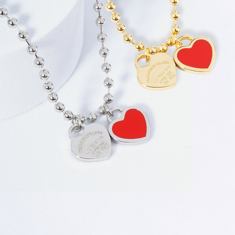 DOUBLE HEARTS ON BALL CHAIN-BOGO