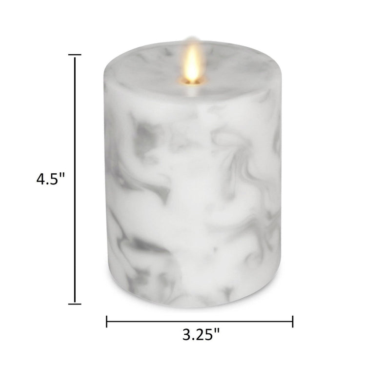 SPECIAL OFFER Marble Recessed Moving Flame Pillar 3.25" x 4.5"