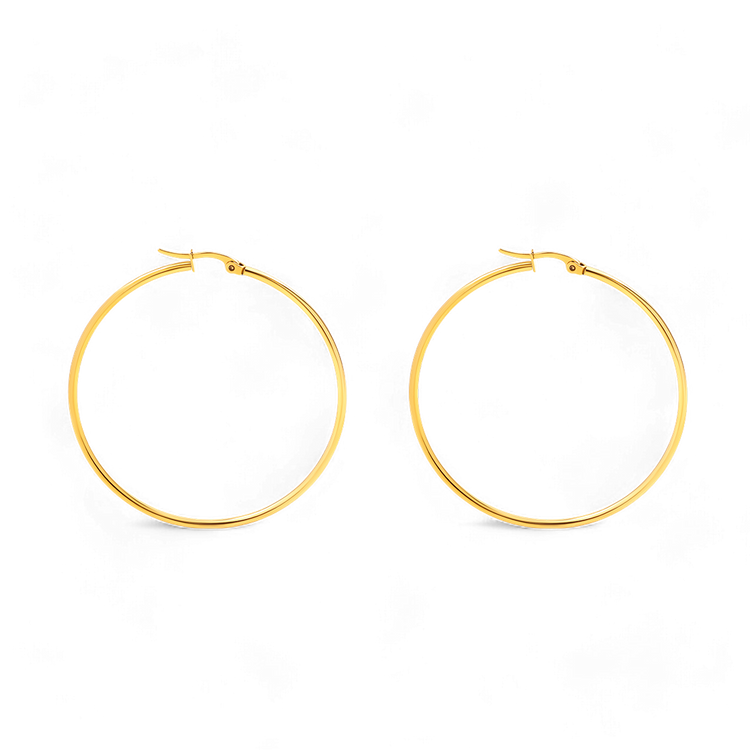 Lynette Large Hoop Earrings - Gold