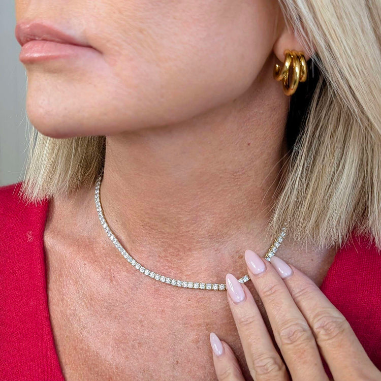 Triple Hollow Hoop Earring, Gold