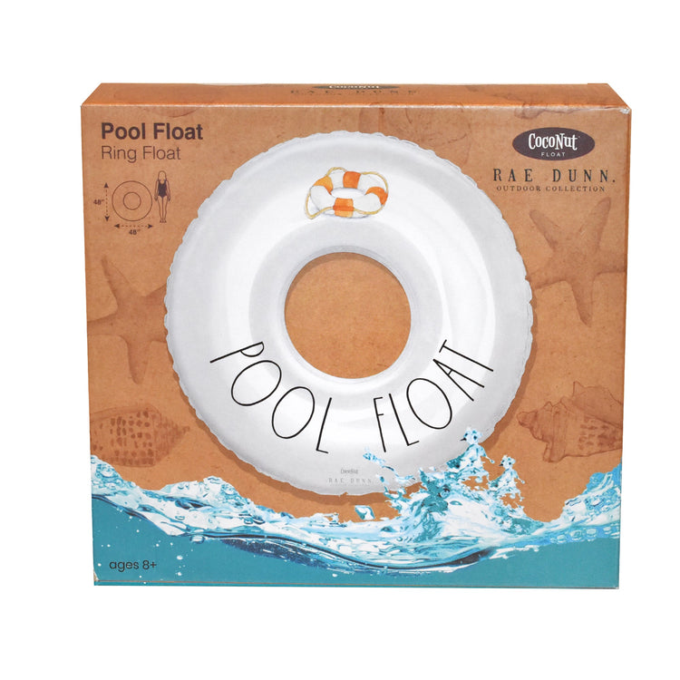 Boxed pool float with 'Pool Float' text on a white background