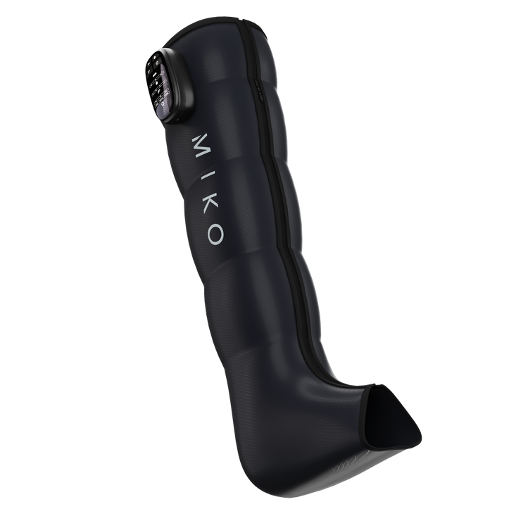 Black foot care device with 'MIKO' branding on a white background