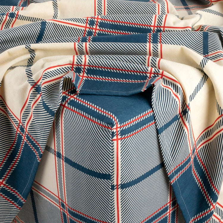 Kathy Ireland 100% Turkish Cotton Flannel Sheet Set - Signature Plaid