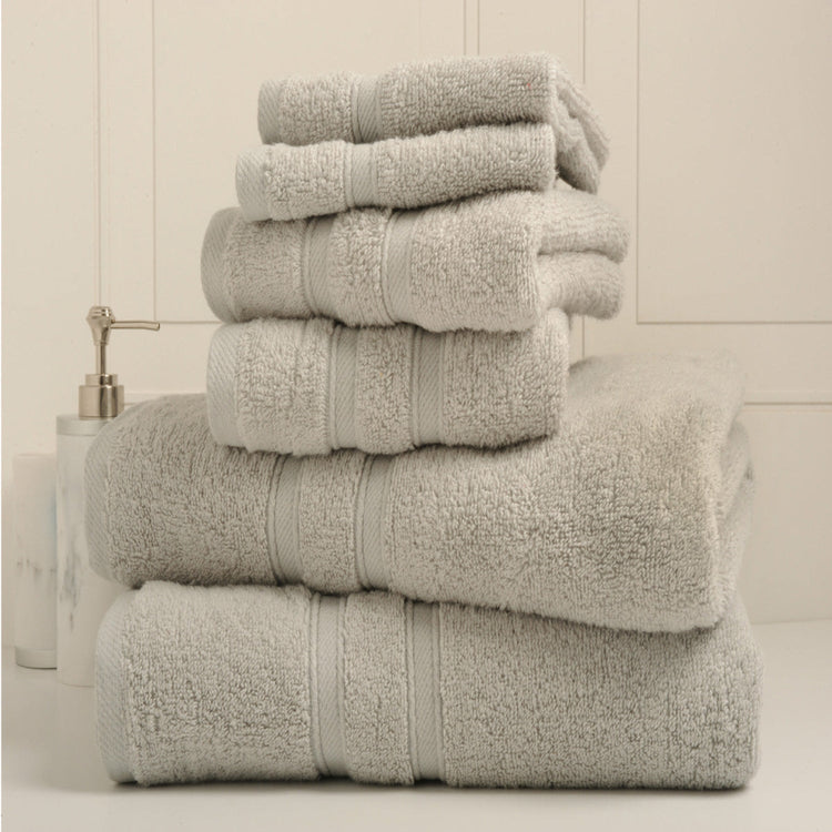 Bibb Home 6-Piece Zero Twist Egyptian Cotton Towel Set