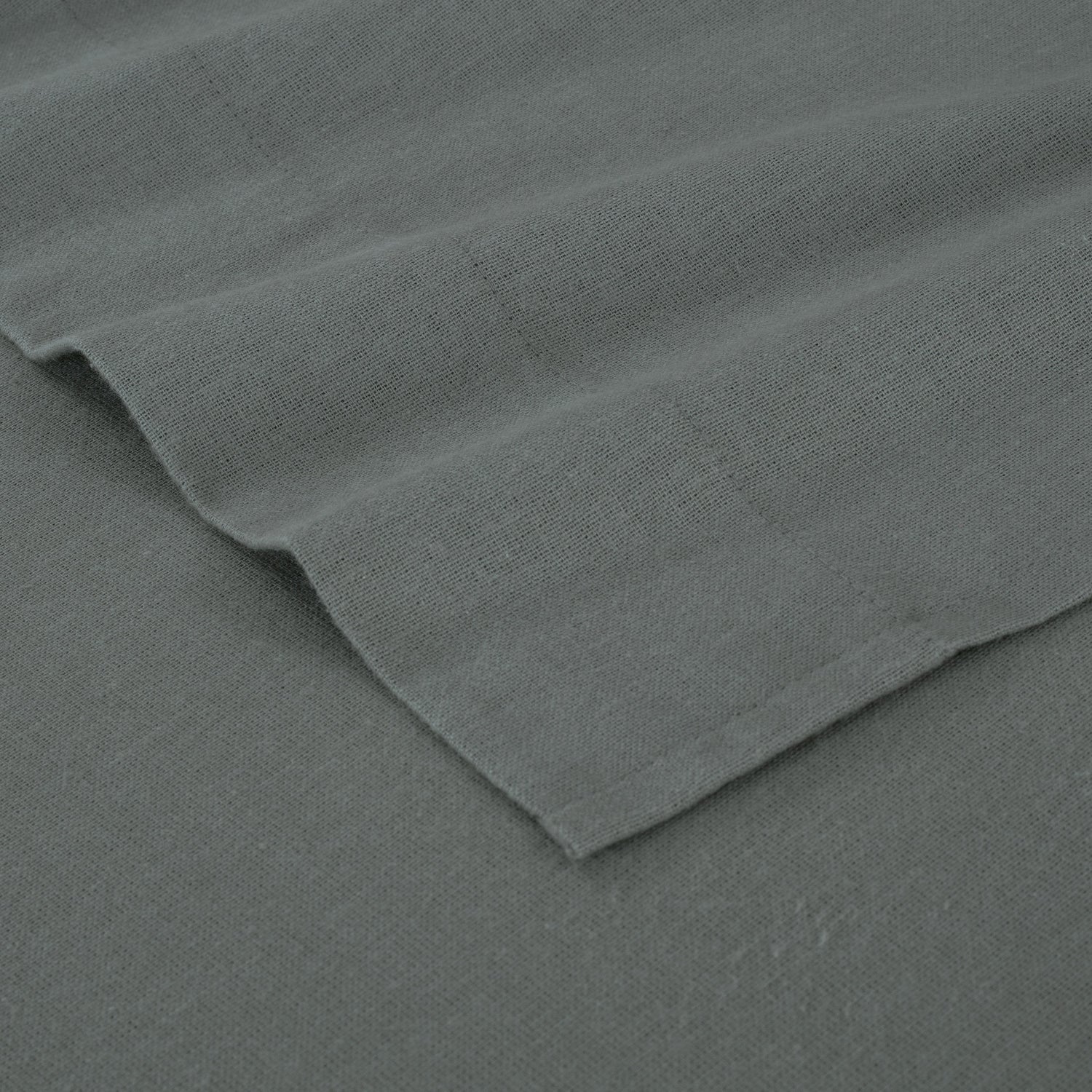 Close-up of gray fabric with a slight texture
